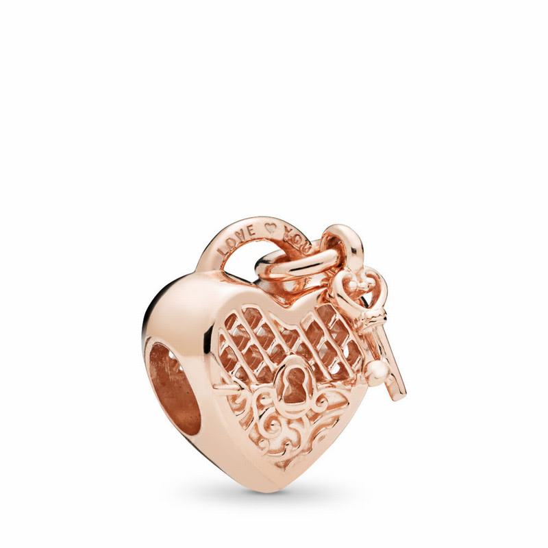 Pandora Australia Rose™ Love You Lock Charm | VDYLUT026